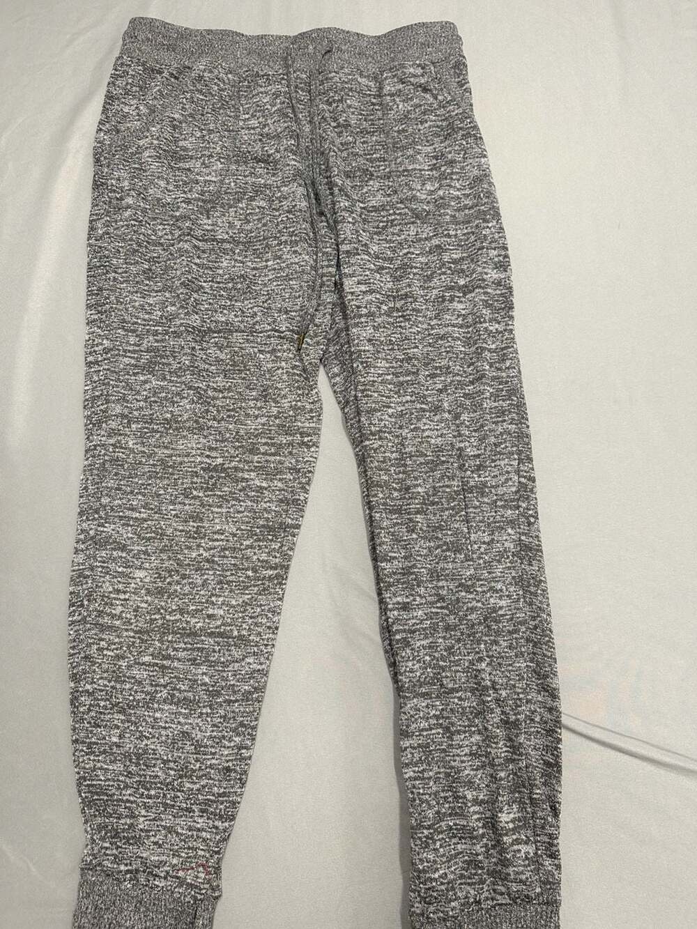 Secret Treasures Women's Gray Marled Knit Drawstring Jogger Pants Size L/G 12-14